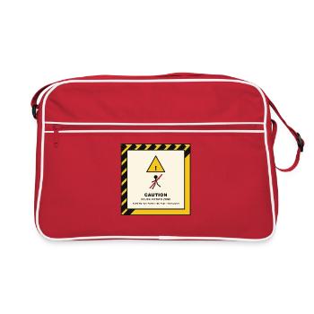 Méfiez-vous de la zone « canapé » - Sac Retro - rouge/blanc - Devant