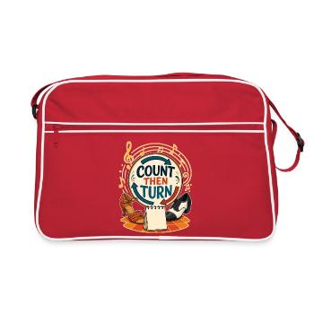 COUNT THEN TURN - Retro Tasche - Rot/Weiß - Vorne