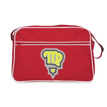 Vierge et Terre tribales du zodiaque - Sac Retro - rouge/blanc - Devant