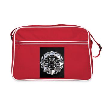 Mandala géométrique diamant - Sac Retro - rouge/blanc - Devant