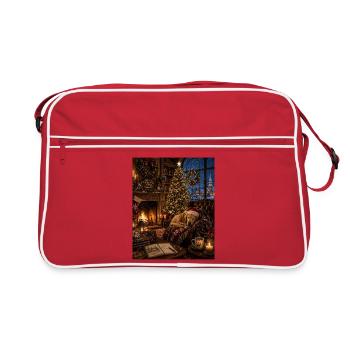 Christmas magic Family being together counts love - Retro Bag - red/white - Front