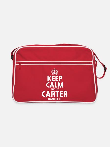 CARTER: Regel das. - Retro Tasche - Rot/Weiß