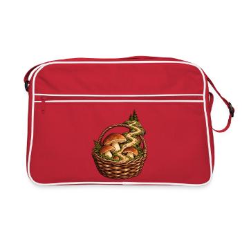 Waldpilzkorb - Retro Tasche - Rot/Weiß - Vorne