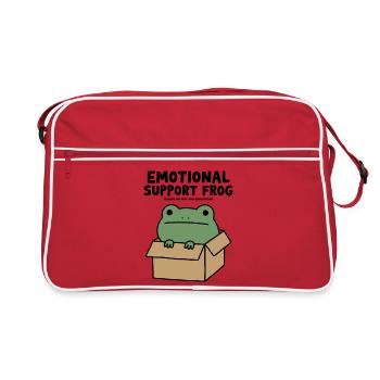 Emotionaler Unterstützungsfrosch - Retro Tasche - Rot/Weiß - Vorne