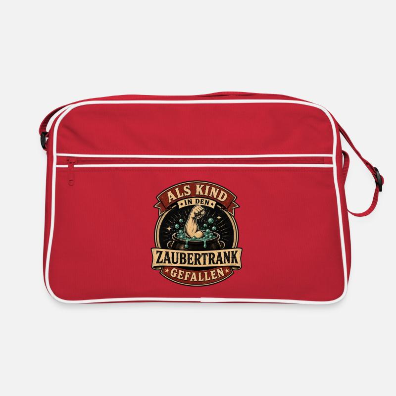 Als Kind in den Zaubertrank gefallen Retro Tasche