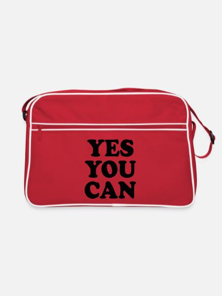 Yes you can - Retro Tasche - Rot/Weiß - Vorne