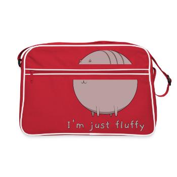 I'm just fluffy - Retro Bag - red/white - Front