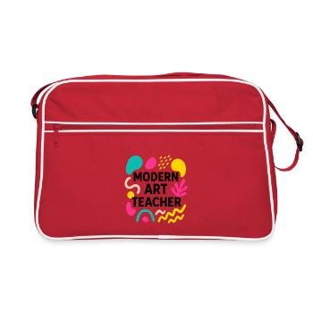 modern art - Retro Bag - red/white - Front