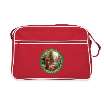 Fursona Winter Wishes - Retro Tasche - Rot/Weiß - Vorne