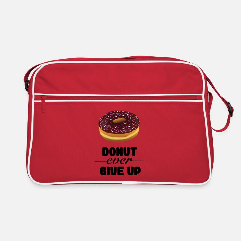 Image donut with text donut ever give up * Retro Bag