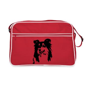 Tête de colley - Sac Retro - rouge/blanc - Devant