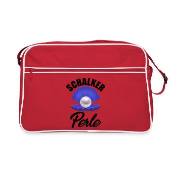 Ruhrpott Gelsenkirchen Perle - Retro Tasche - Rot/Weiß - Vorne