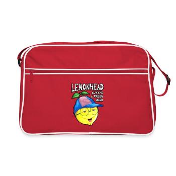 Lemonhead, immer ein frischer Geist - Retro Tasche - Rot/Weiß - Vorne