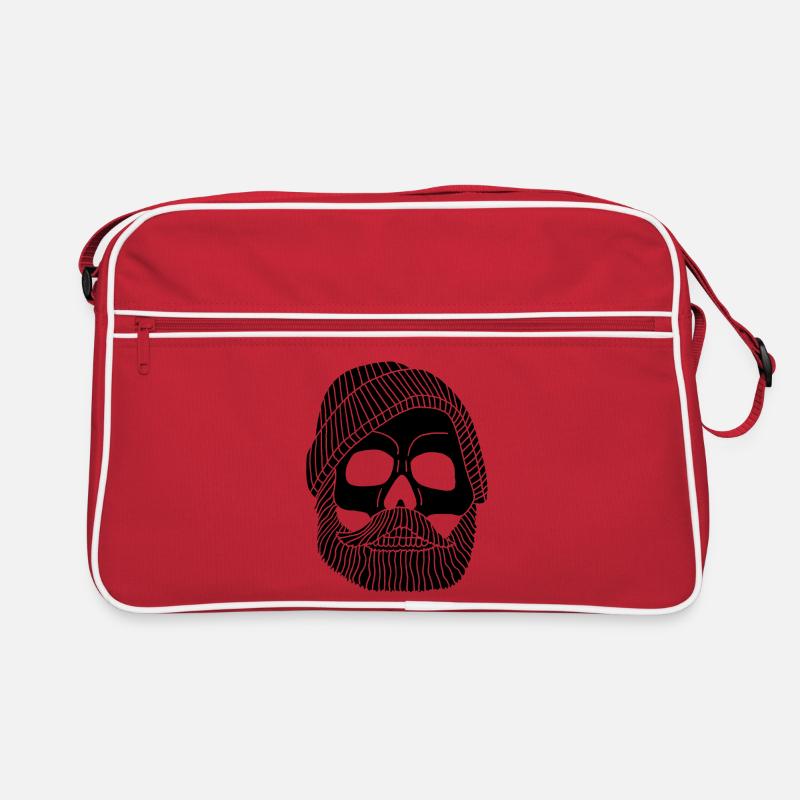 Crâne de marin pêcheur noir Sac Retro