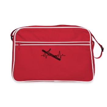 Basson Basson Bassoniste Bassoniste - Sac Retro - rouge/blanc - Devant