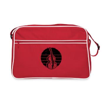 Double bass Double bass player Double bass player - Retro Bag - red/white - Front