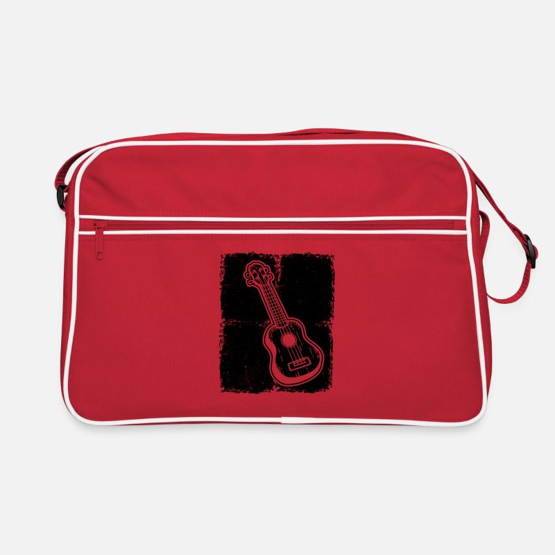 Ukulele Ukulele-Spieler Ukulelist - Retro Tasche - Rot/Weiß
