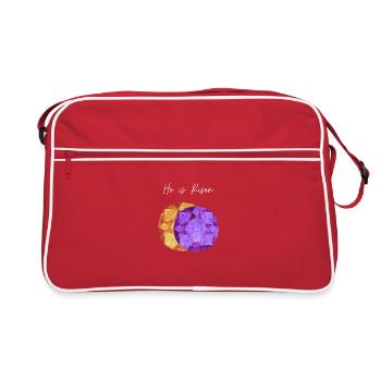 He is Risen Geometric Gem - Retro Bag - red/white - Front