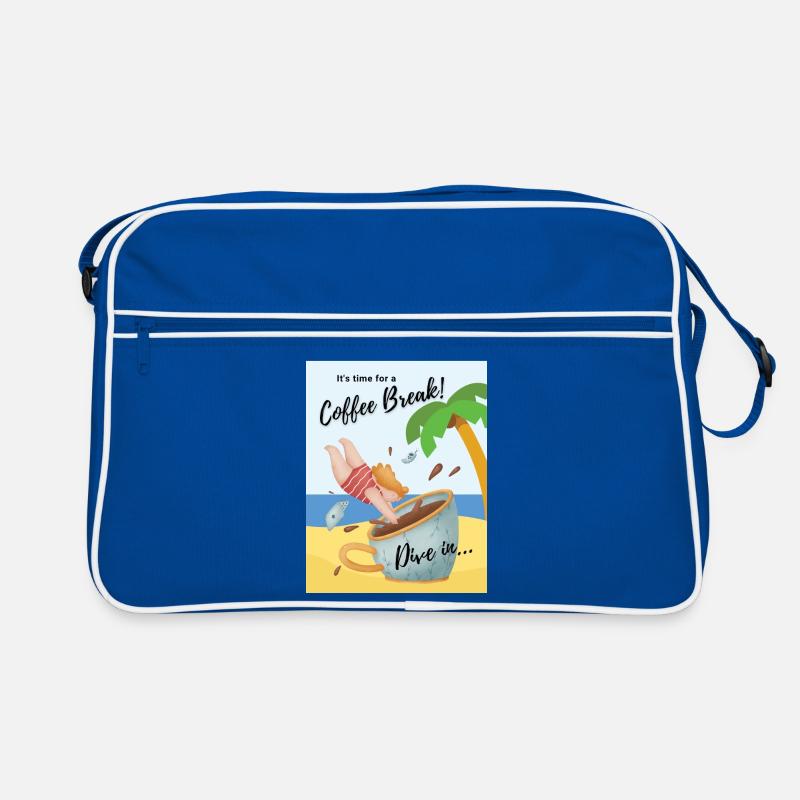 Kaffee Pause - ItsTime for a Coffee Break Dive in Retro Tasche