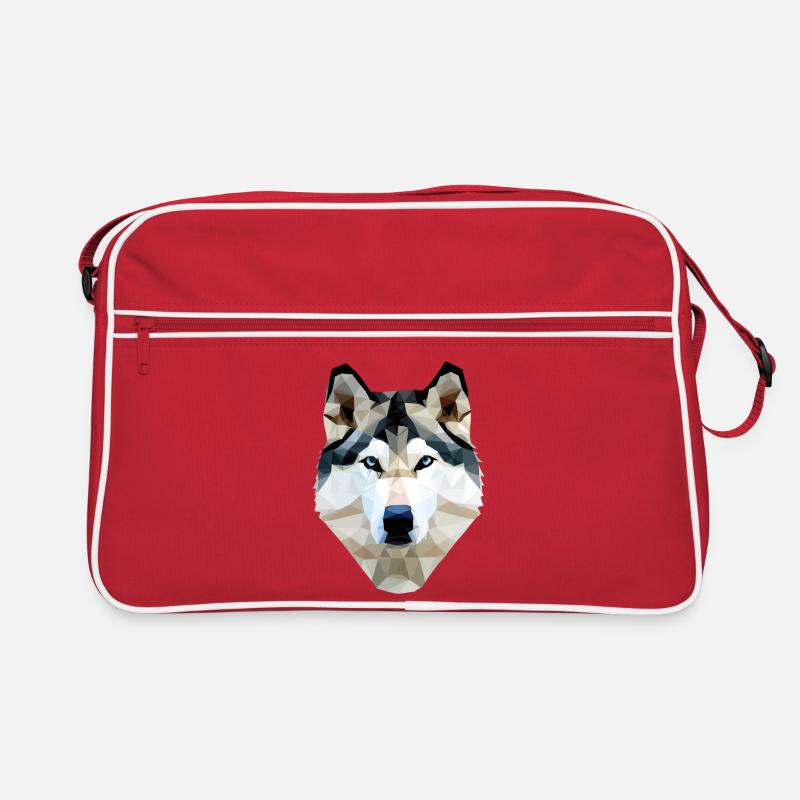 Husky Hund Polygon Retro Tasche