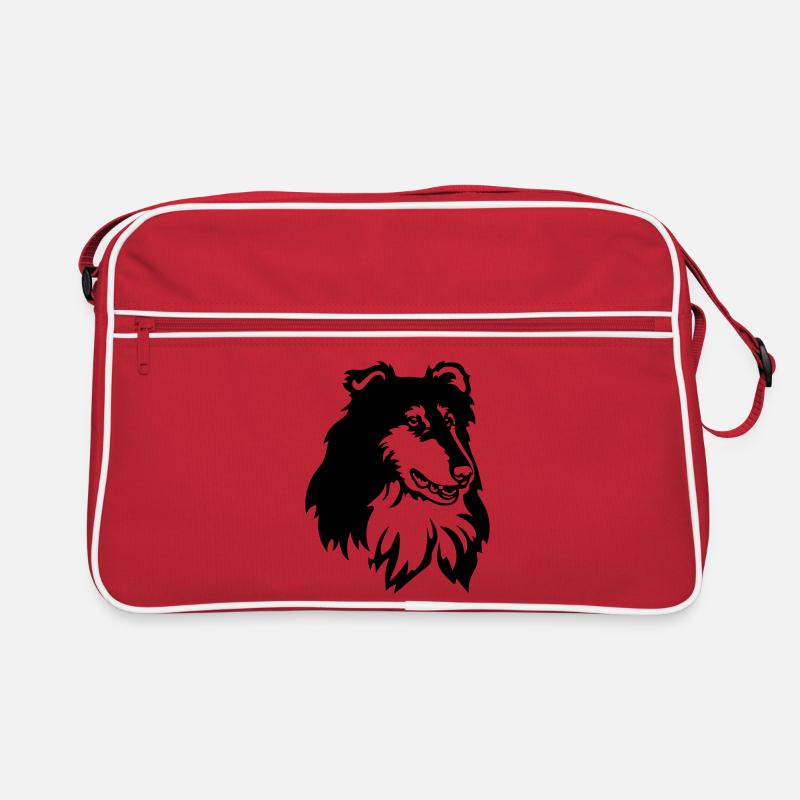 Collie Head Retro Bag