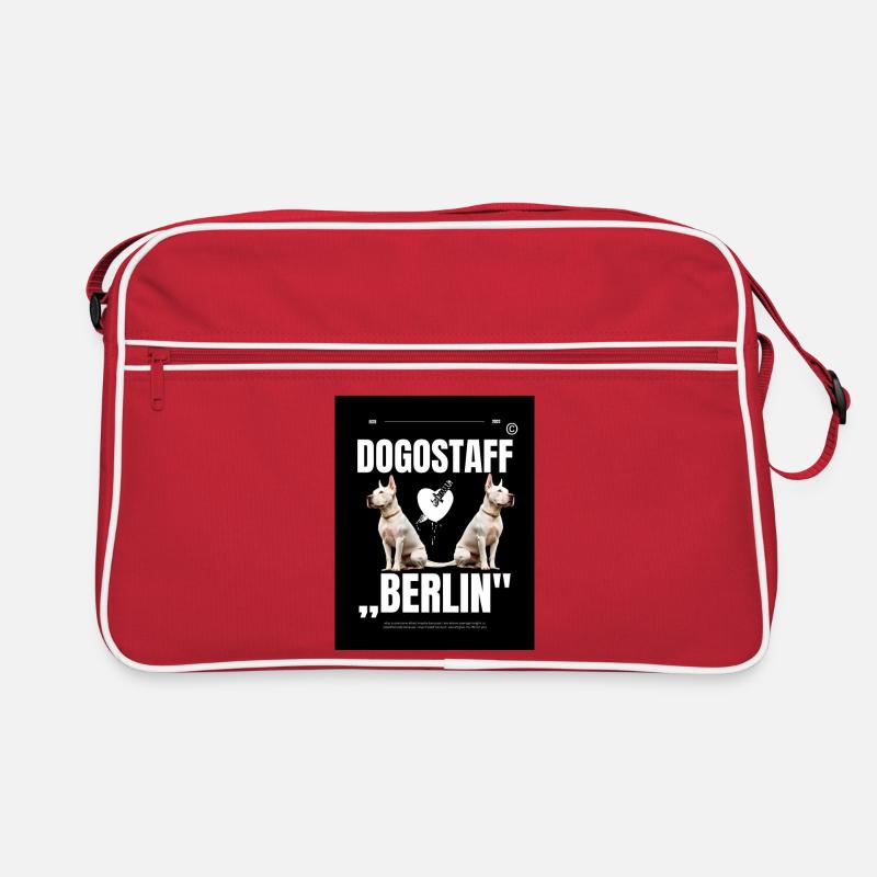 Dogostaff Berlin Duo - Retro Tasche - Rot/Weiß