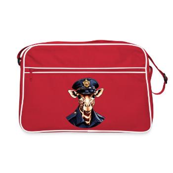 Girafe Policier - Sac Retro - rouge/blanc - Devant