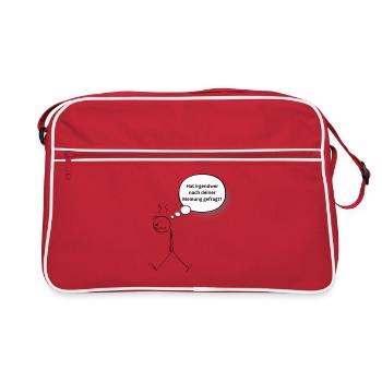 genervt - Retro Tasche - Rot/Weiß - Vorne