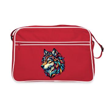Loup - Sac Retro - rouge/blanc - Devant