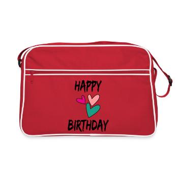 60. 60 YEARS. 60th ANNIVERSARY. 60TH BIRTHDAY. - Retro Bag - red/white - Front