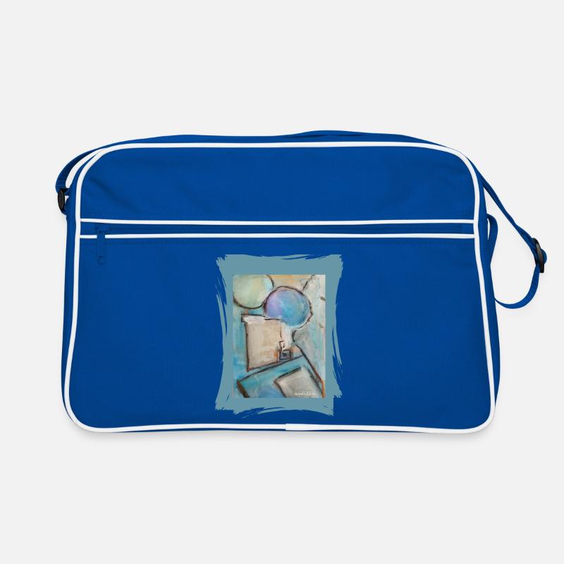 Abstraktes Aquarell mit Luftballons Retro Tasche