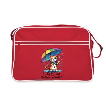 Chat ira mieux demain - Sac Retro - rouge/blanc - Devant