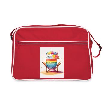 Cocktail arc-en-ciel - Sac Retro - rouge/blanc - Devant