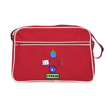 Sensibilisation au diabète de type 2 - Sac Retro - rouge/blanc - Devant