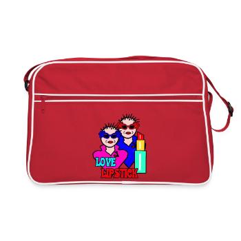 Femina festive avec rouge à lèvres - Sac Retro - rouge/blanc - Devant