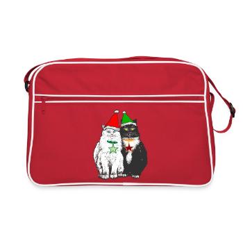 LES CHATS DE NOËL - Sac Retro - rouge/blanc - Devant
