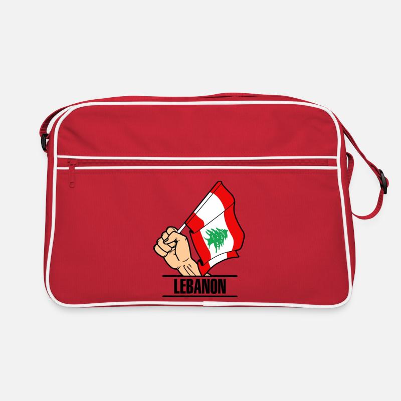 Flagge Libanon faust text LIBANON Retro Tasche