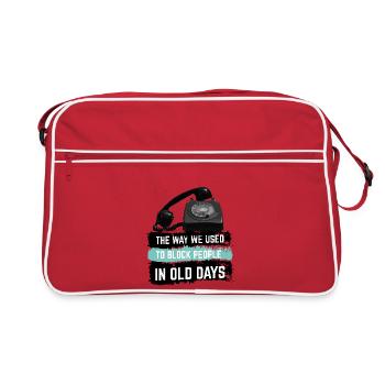 C’est comme ça qu’on bloquait les gens - Sac Retro - rouge/blanc - Devant