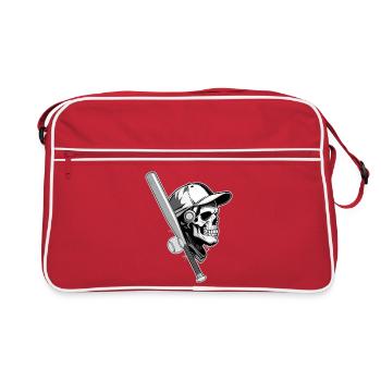 BASEBALL-HACKFLEISCH - Retro Tasche - Rot/Weiß - Vorne