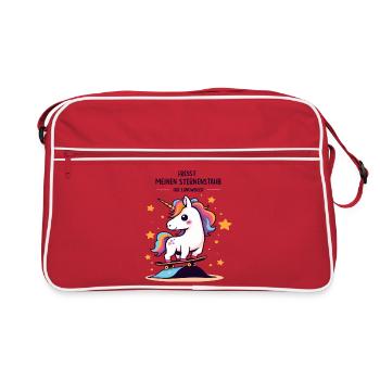 Skateboard Unicorn - Retro Bag - red/white - Front