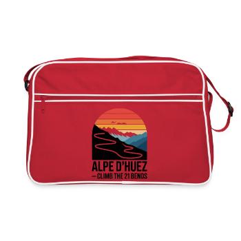 Alpe d’Huez 21 virages Cyclisme sur route Art - Sac Retro - rouge/blanc - Devant