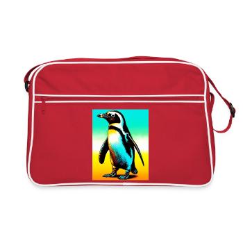 penguin - Retro Bag - red/white - Front