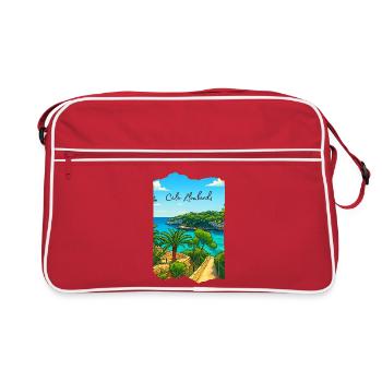 Cala Lombards - Majorca - Retro Bag - red/white - Front