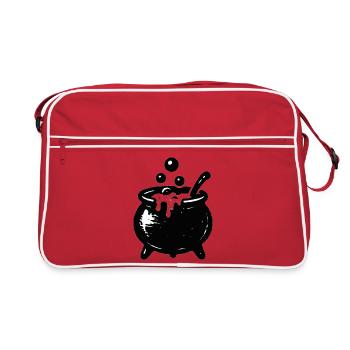 Witch's Cauldron Bubble Magic - Retro Bag - red/white - Front