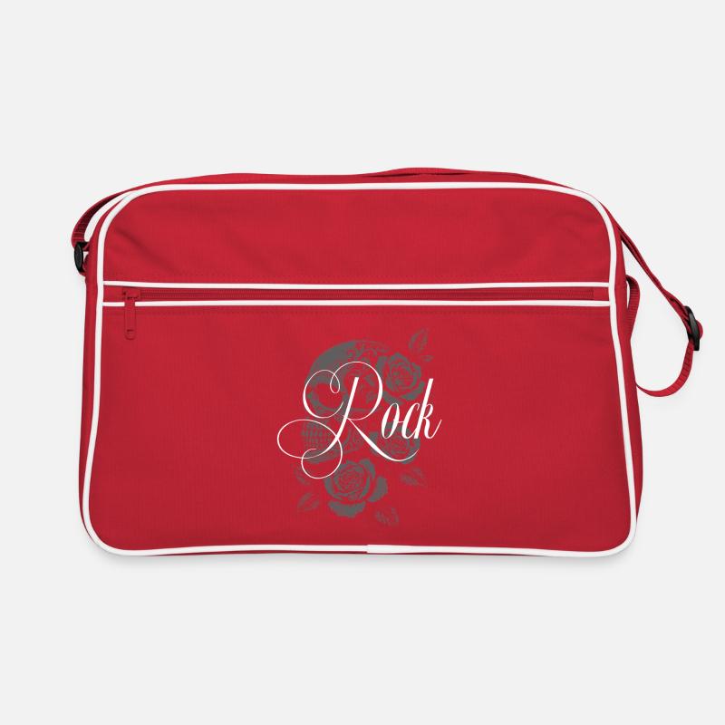 Gothic Rose Skull Rock Graphic Retro Bag