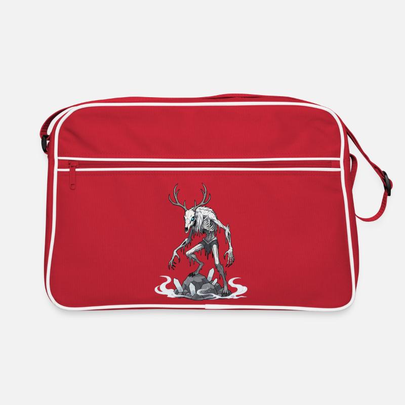 Wendigo Eisgeist Hirsch Skelett Retro Tasche