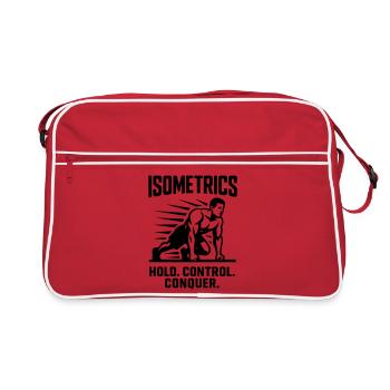 isometrics holding exercise static muscle work - Retro Bag - red/white - Front