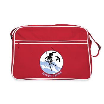 Design Haute-Savoie 74 - Sac Retro - rouge/blanc - Devant