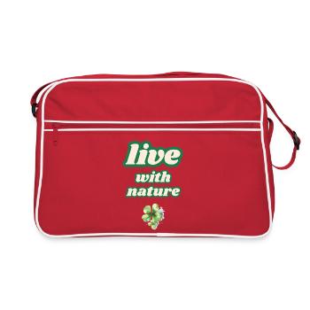 Vivre avec Nature Clover Design - Sac Retro - rouge/blanc - Devant