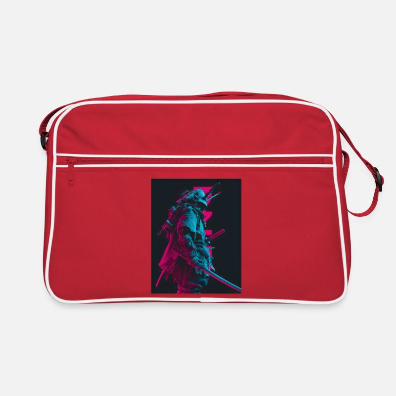 Samurai im Schatten Retro Tasche